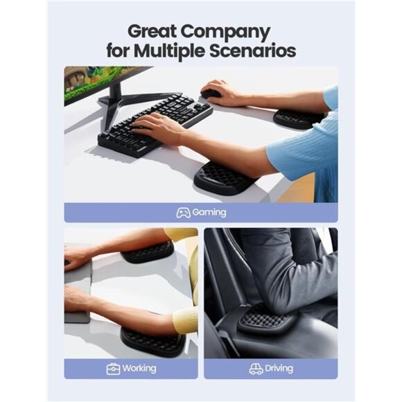 Elbow Rest Pad 1pc, Desk Wrist Rest Memory Foam Armrest, Ergonomic Mouse Cushion - Picture 5 of 7